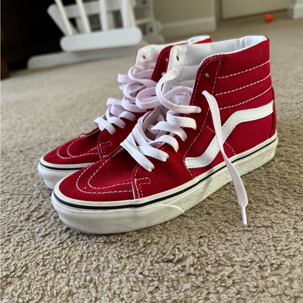 Red high top vans